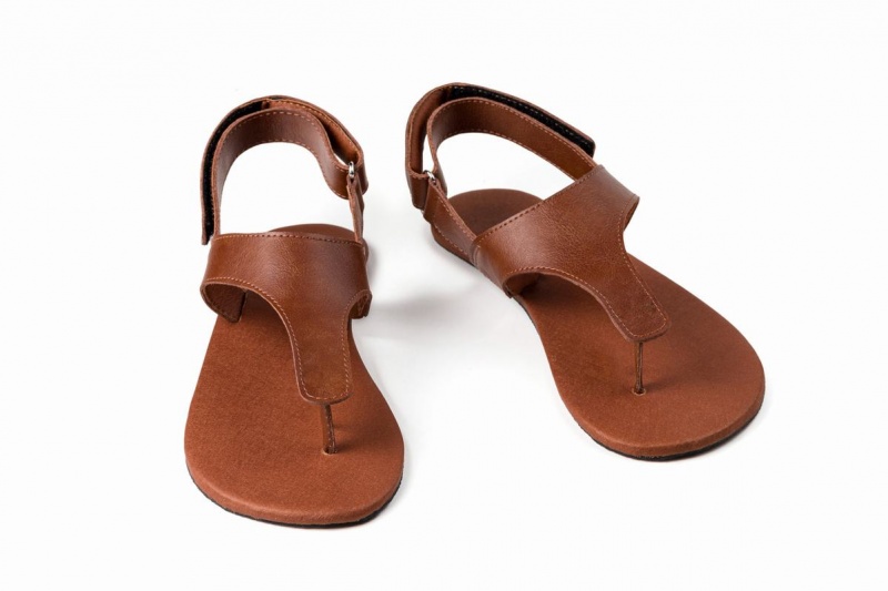 Dámské Sandály Ahinsa Simple Barefoot Hnědé | XYD8623HY