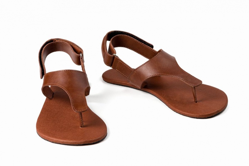 Pánské Sandály Ahinsa Simple Barefoot Hnědé | EEJ7880DG