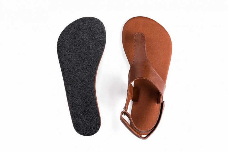 Pánské Sandály Ahinsa Simple Barefoot Hnědé | EEJ7880DG