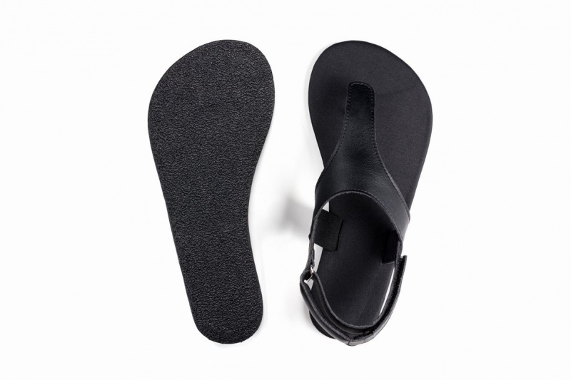 Pánské Sandály Ahinsa Simple Barefoot Černé | IML3293NT