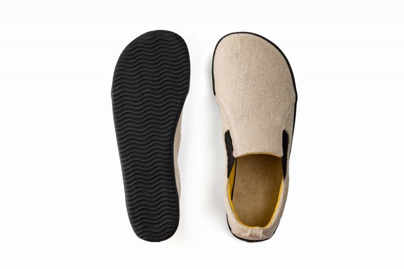 Pánské Slip On Tenisky Ahinsa Hemp Barefoot Béžový | LLS7869DR